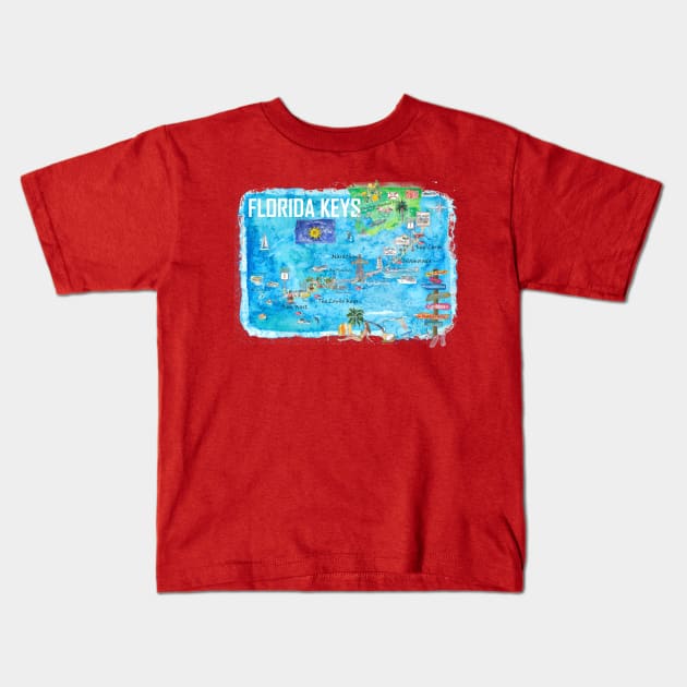 Florida Keys Kids T-Shirt by artshop77